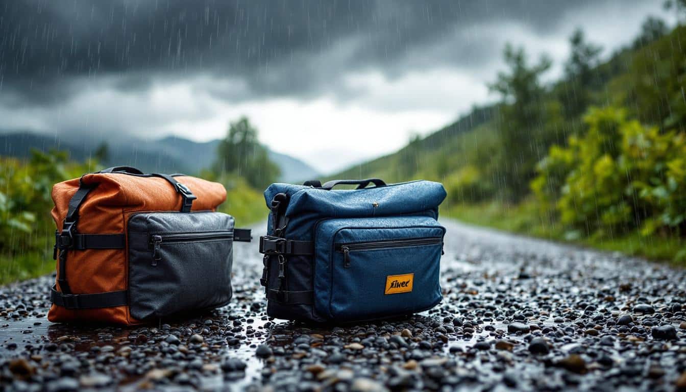 découvrez notre test de 3 sacoches lors d’une sortie gravel de 80 km sous l’orage : évaluation de leur étanchéité et de leur tenue sur le vélo pour choisir le modèle idéal.