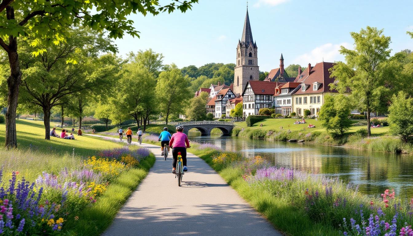découvrez un itinéraire transfrontalier cyclo doux entre la france et l'allemagne, en passant par sarreguemines et la vallée de la blies, idéal pour les amateurs de vélo et de nature.
